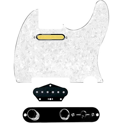 920d Custom Gold Foil Loaded Pickguard for Tele With T4W-REV-B Control Plate White Pearl