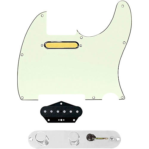 920d Custom Gold Foil Loaded Pickguard for Tele With T4W-REV-C Control Plate Mint Green