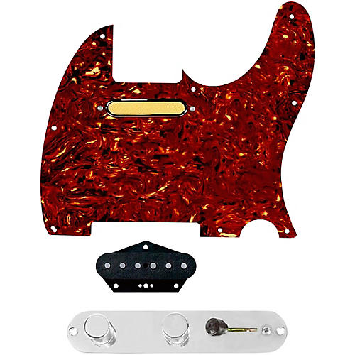 920d Custom Gold Foil Loaded Pickguard for Tele With T4W-REV-C Control Plate Tortoise