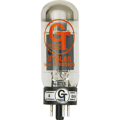 Groove Tubes Gold Series GT-6L6-S Matched Power Tubes Medium (4-7 GT Rating) Duet