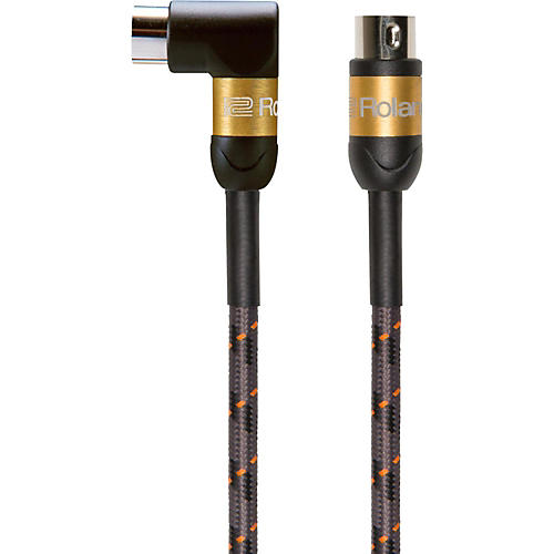 Roland Gold Series MIDI Cable - Angle to Straight - 15 ft.