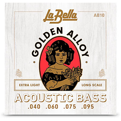 LaBella Golden Alloy Long Scale Acoustic Bass Strings