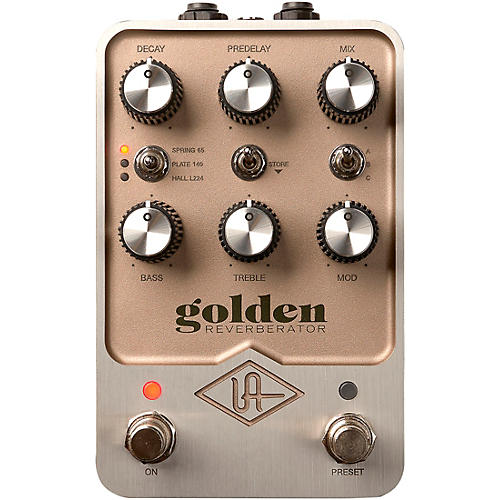 Universal Audio UAFX Golden Reverberator Effects Pedal Condition 1 - Mint Gold