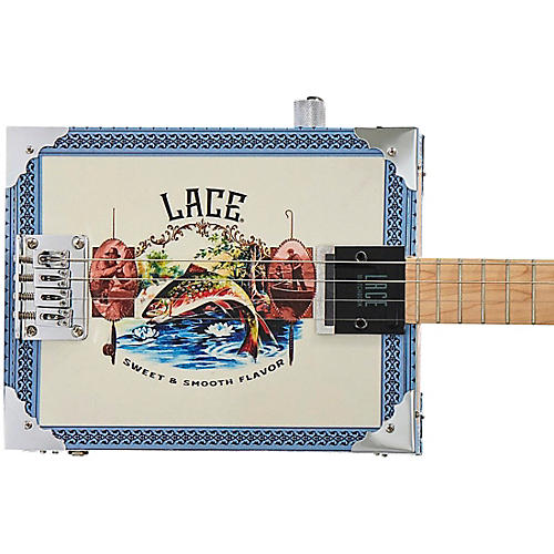 Lace Gone Fishing Acoustic-Electric Cigar Box Guitar 4 string