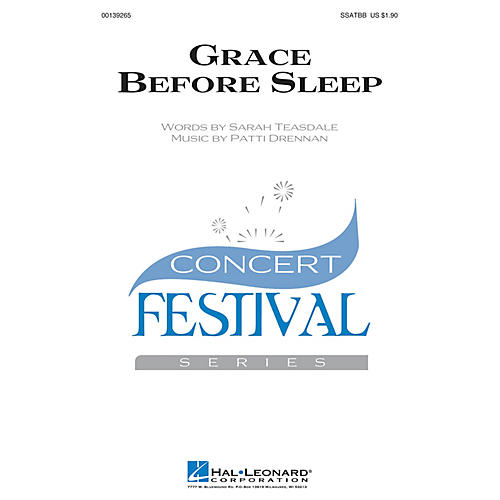 Hal Leonard Grace Before Sleep SSATBB composed by Patti Drennan