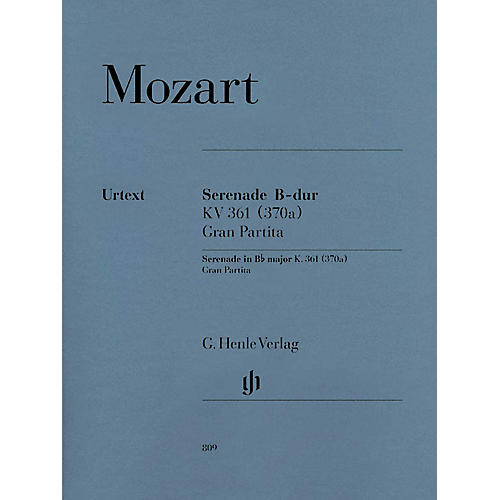 G. Henle Verlag Gran Partita Bb Major K361 Henle Music Folios Series Softcover by Wolfgang Amadeus Mozart