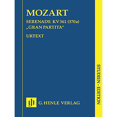 G. Henle Verlag Gran Partita Bb Major K361 (Study Score) Henle Study Scores Series Softcover by Wolfgang Amadeus Mozart