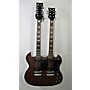 Used Dean Gran Sport Doubleneck Solid Body Electric Guitar Worn Brown