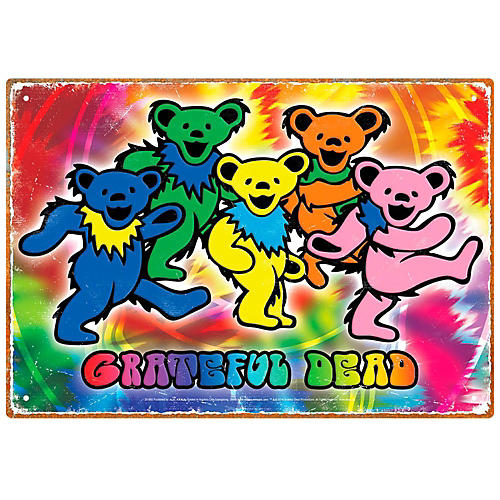 Grateful Dead Bears Tin Sign