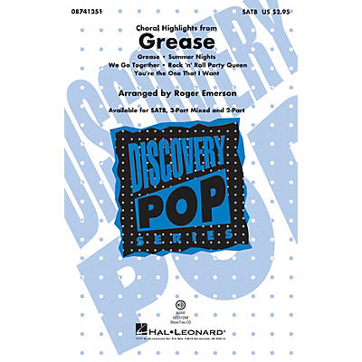Hal Leonard Grease (Choral Highlights) ShowTrax CD Arranged by Roger Emerson