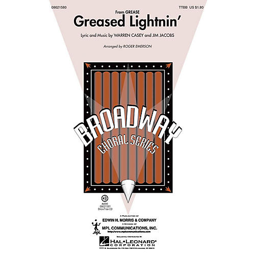 Hal Leonard Greased Lightnin' (from Grease) TTBB arranged by Roger Emerson