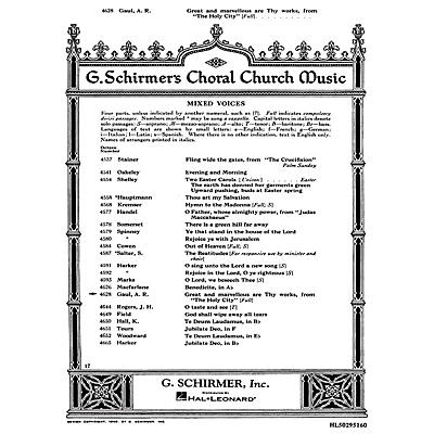 G. Schirmer Great and Marvelous Are Thy Works (from The Holy City) SATB composed by Alfred Gaul