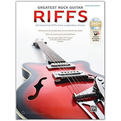 Alfred Greatest Rock Guitar Riffs Guitar TAB Book & DVD-ROM