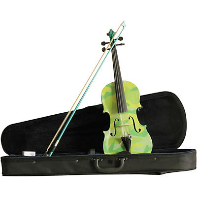 Rozanna's Violins Green Camouflage Series Violin Outfit