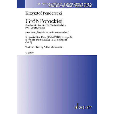 Schott Grob Potockiej From Powialo Na Mnie Morze Snow... SATB a cappella Composed by Krzysztof Penderecki