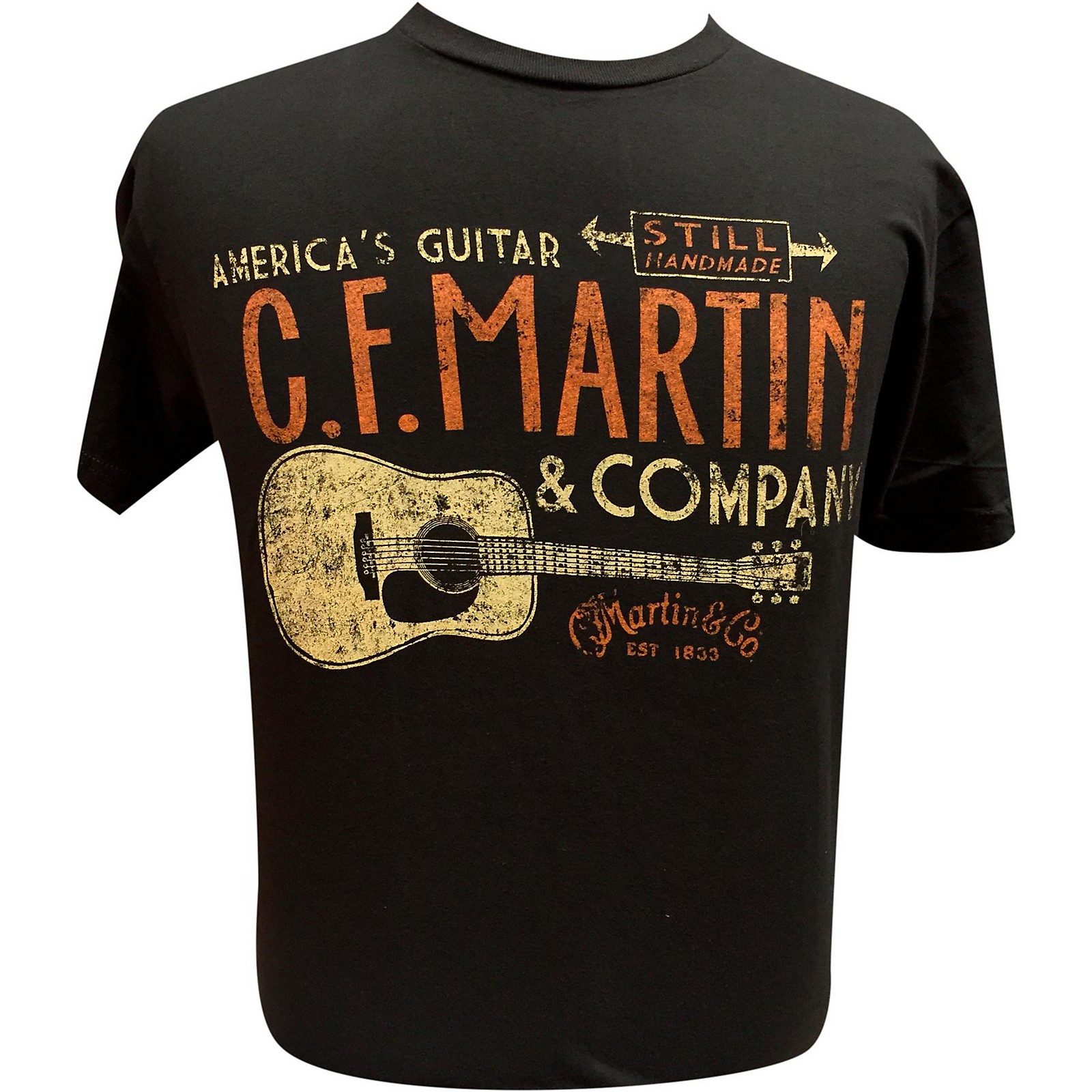 Martin Guitar Body On Front T Shirt Musician S Friend