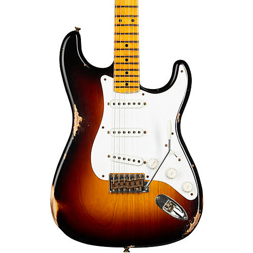 Fender Custom Shop Guitar Center Limited Edition 70th Anniversary 1954 Stratocaster Relic Electric Guitar Wide Fade 2-Color Sunburst