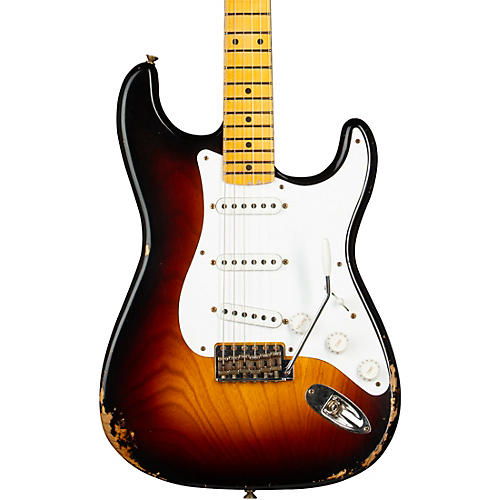 Fender Custom Shop Guitar Center Limited Edition 70th Anniversary 1954 Stratocaster Relic Electric Guitar Wide Fade 2-Color Sunburst