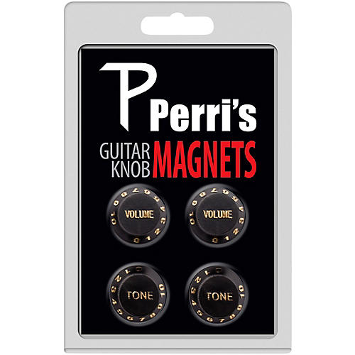 Perri's Guitar Knob Fridge Magnets - 4 Pack - Black