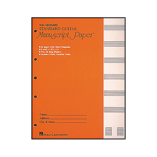 Guitar Manuscript Paper Standard 8 1/2