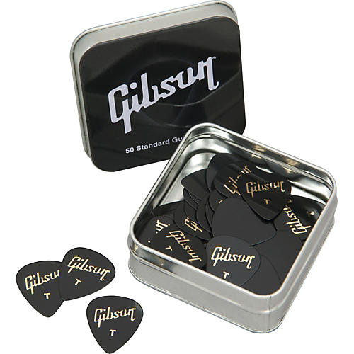 Gibson Guitar Pick Tin - 50 Standard Picks Extra Heavy