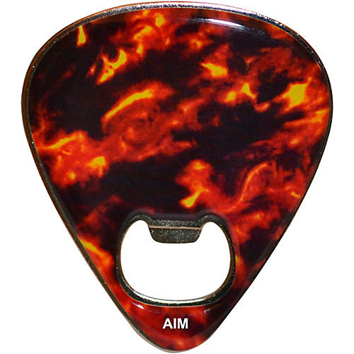 AIM Guitar Pick Tortoise Shell Magnetic Bottle Opener