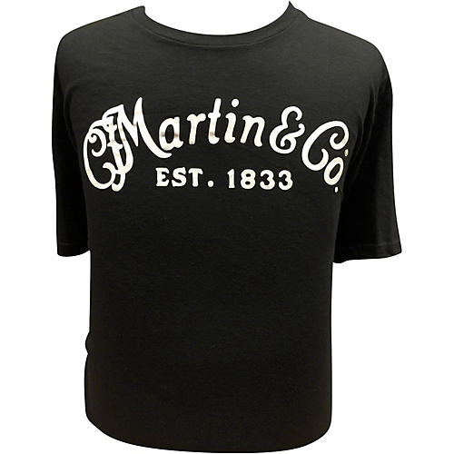 Martin Guitar T-Shirt with White Logo Large