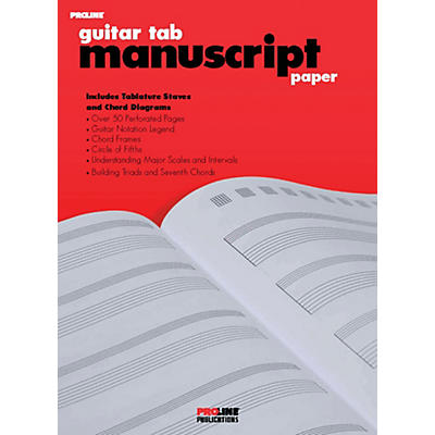 Proline Guitar Tab Manuscript Paper