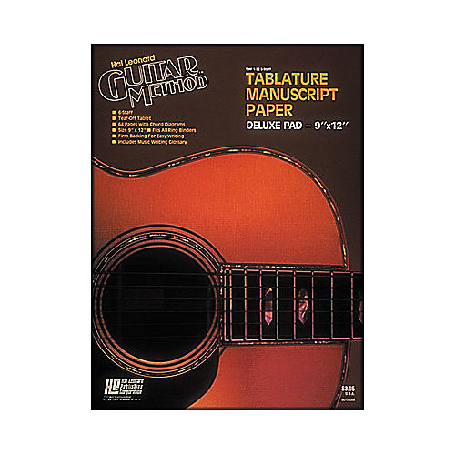 Hal Leonard Guitar Tablature Manuscript Paper Deluxe