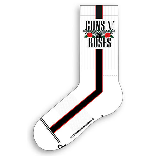 Perri's Guns N' Roses Side Stripe Short Crew Socks White