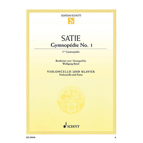 Schott Gymnopédie No. 1 (Cello and Piano) String Series Softcover