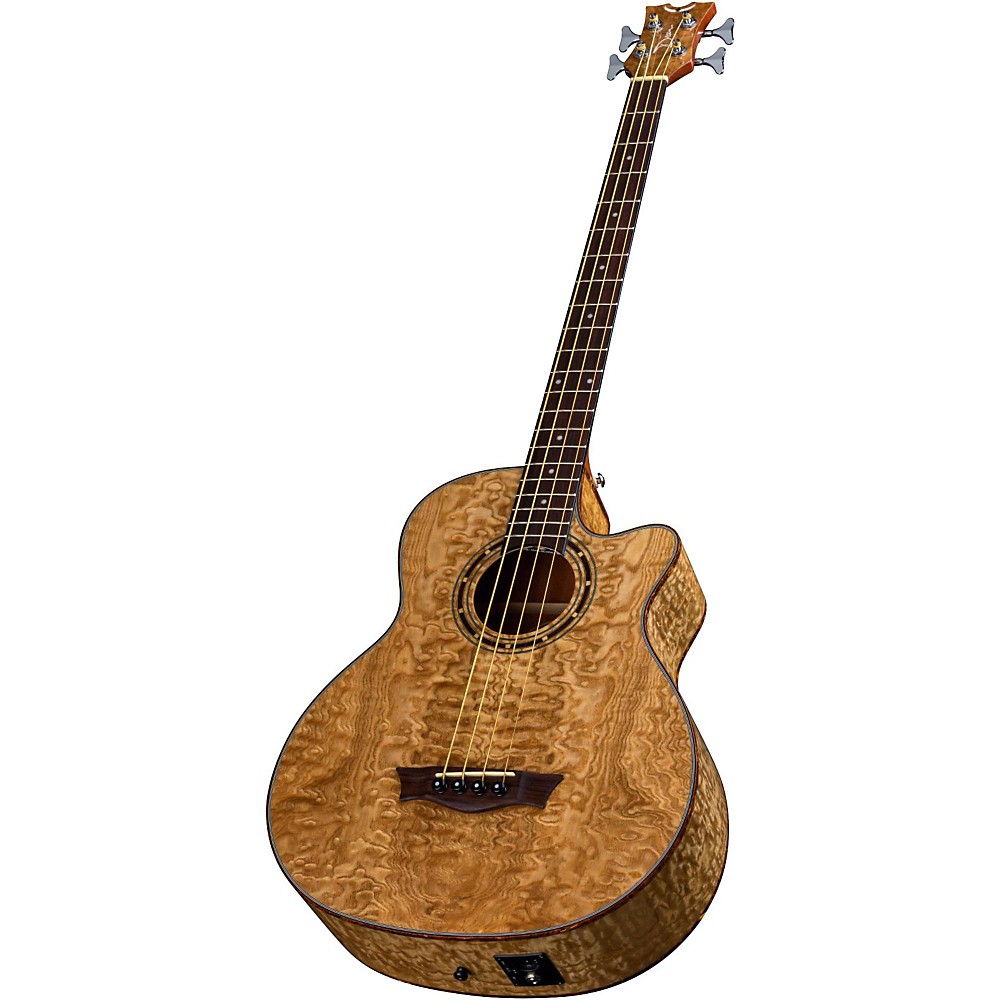 Dean Exotica Quilted Ash AcousticElectric Bass Guitar Gloss Natural
