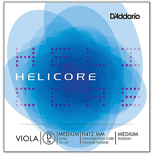 D'Addario H412 Helicore Long Scale Viola D String 15+ Medium Scale