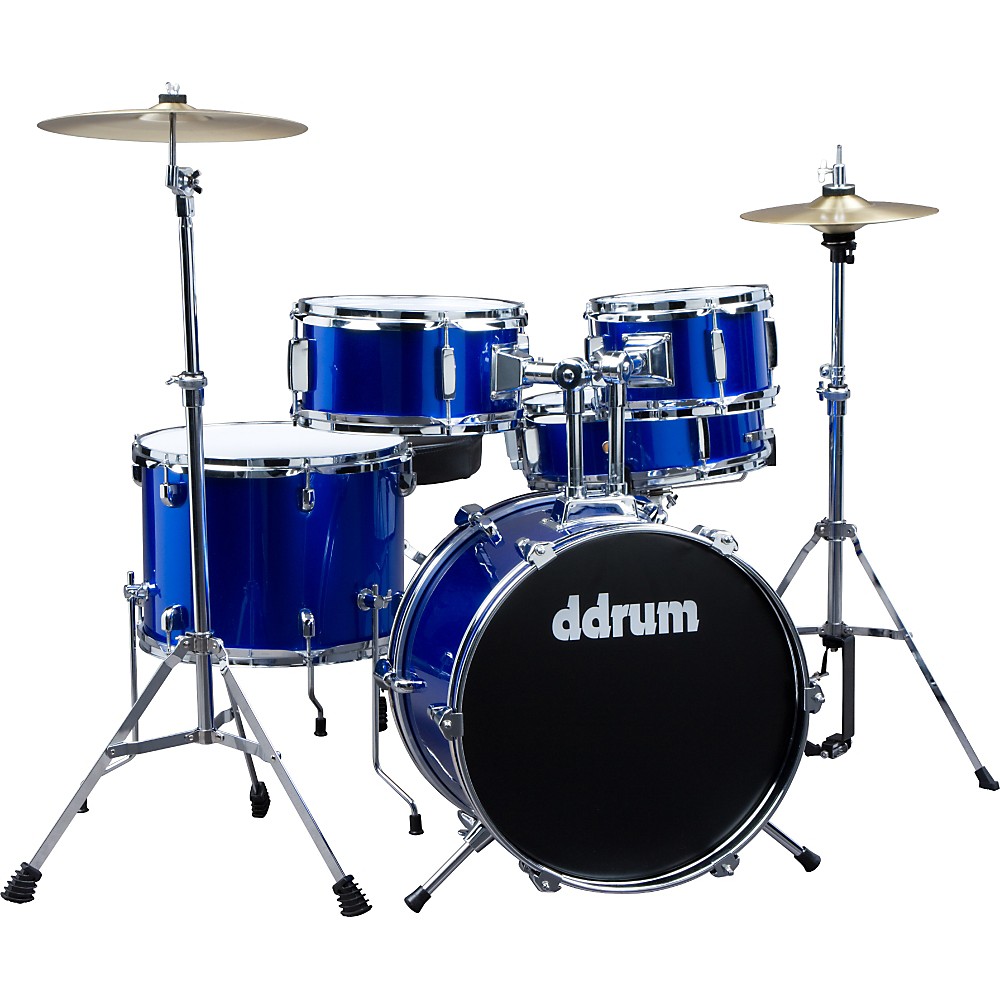 Ddrum D1 5-Piece Junior Drum Set With Cymbals Police Blue