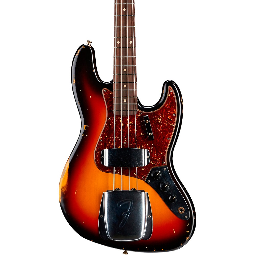 UPC 885978120369 product image for Fender Custom Shop 1964 Jazz Bass Relic Guitar 3-Color Sunburst | upcitemdb.com