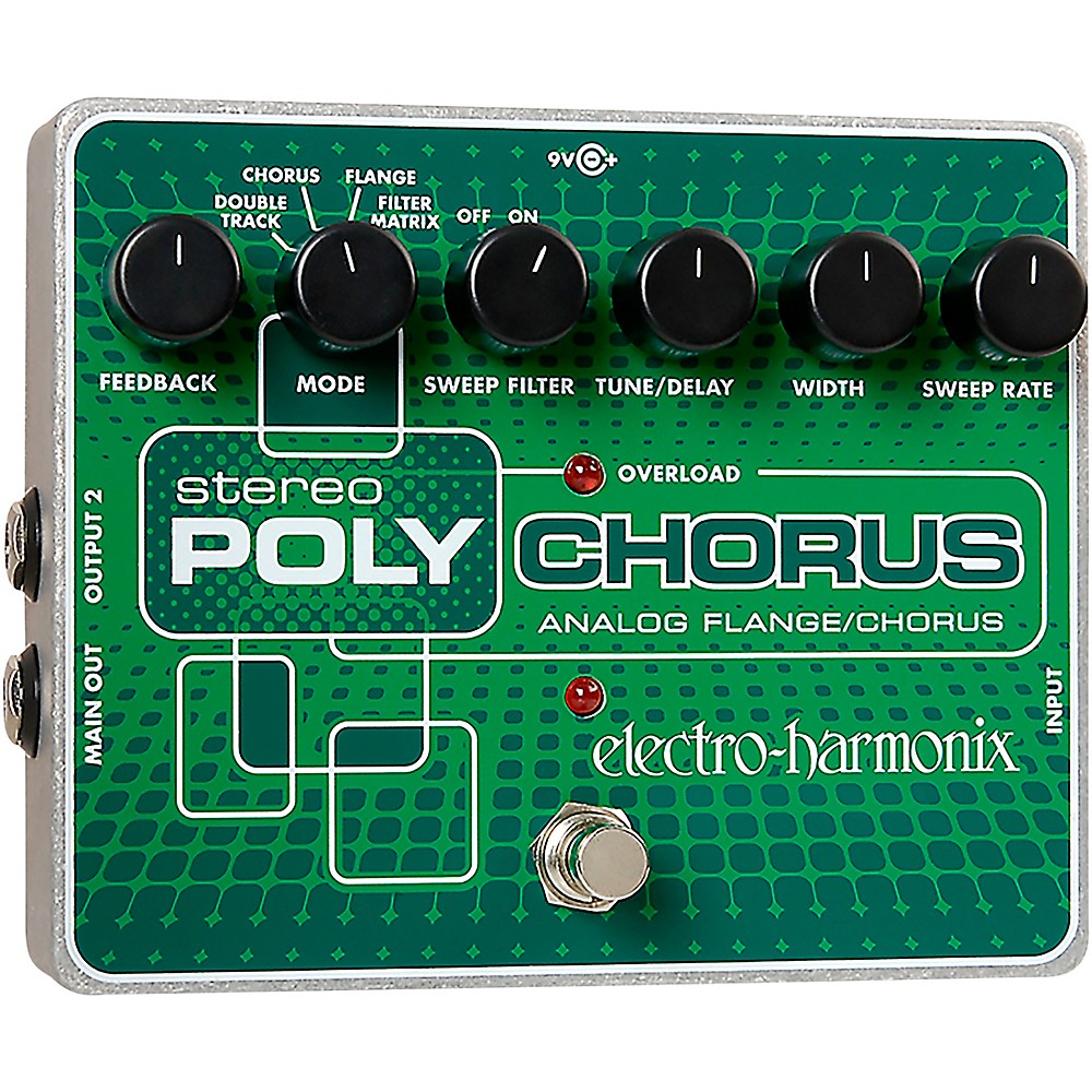 Electro-Harmonix Xo Stereo Polychorus Analog Flanger And Chorus Guitar Effects Pedal
