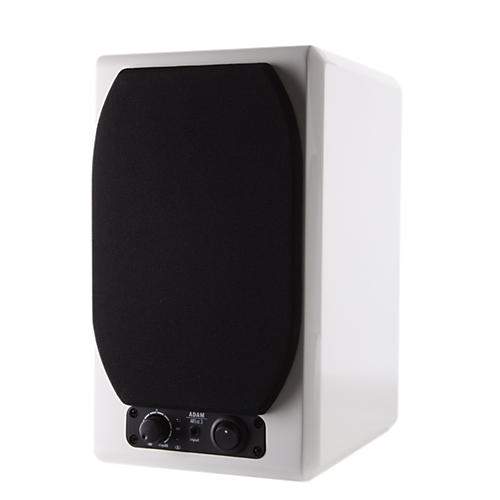 adam audio artist 3 powered studio monitor glossy white