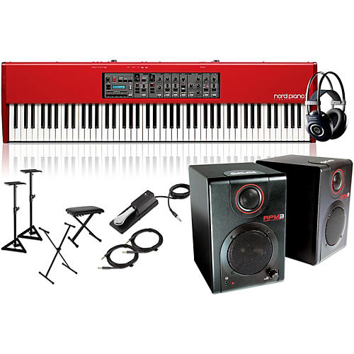 HA88 88-Key with RPM3 Monitors, Headphones, Bench, Stand, and Sustain Pedal