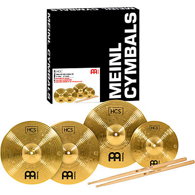 MEINL HCS Cymbal Pack with FREE Splash, Sticks, and Lessons