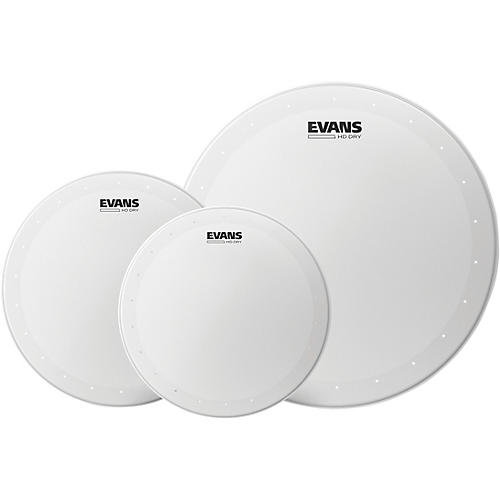 EVANS HD Dry Coated Tom Batter Drum Head Rock Pack 12, 13, 16 in.