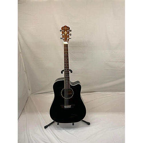 Washburn HD10SCEB Acoustic Electric Guitar Black
