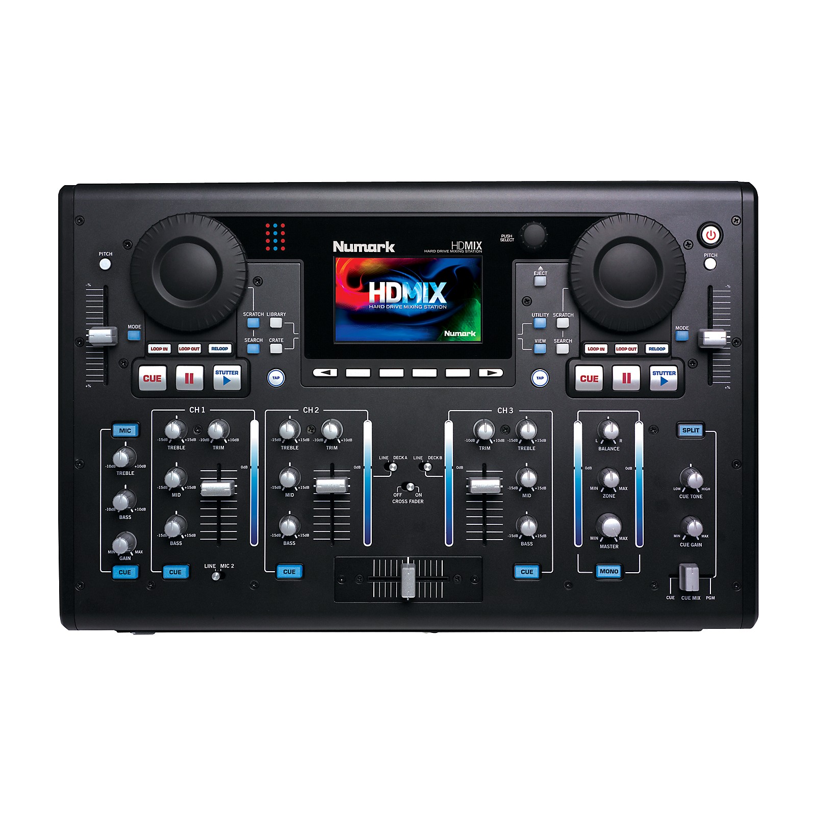 Numark HDMIX DJ Performance Mixer With Built-in Hard Drive | Musician's ...