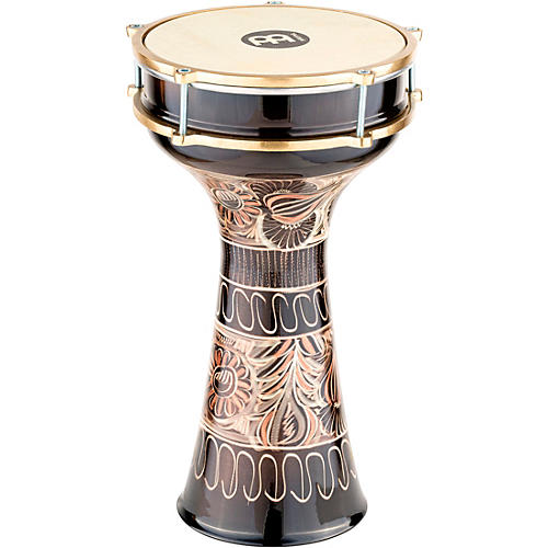 MEINL HE-215 Brass-Plated and Hand-Hammered Copper Darbuka Copper 7.875 In X 15.5 In