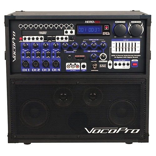 Vocopro HERO-REC Multi-Format Portable P.A. Karaoke System w/ Digital Recorder