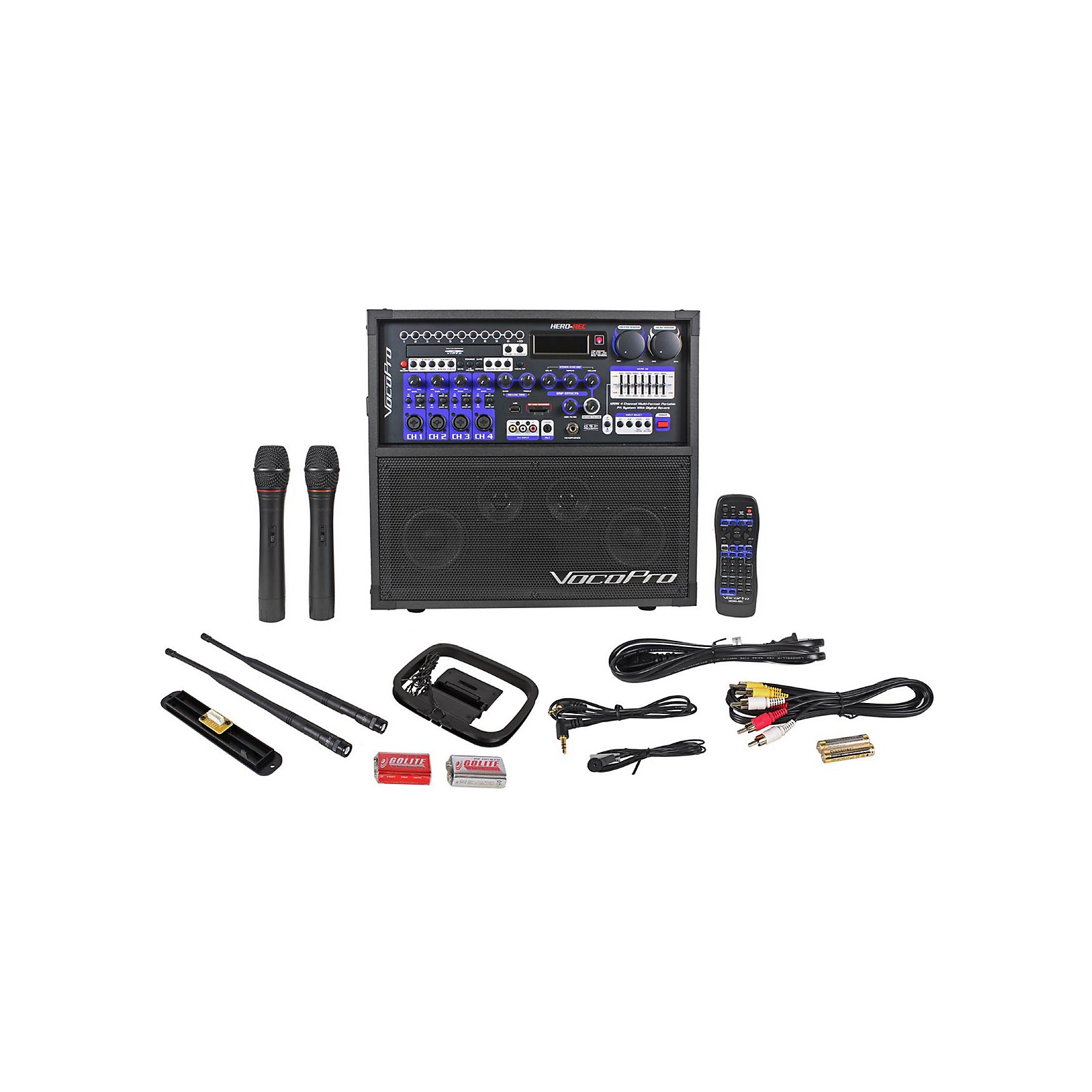 VocoPro HEROREC VHF MultiFormat Portable P.A. Karaoke System w