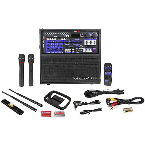 Vocopro HERO-REC VHF Multi-Format Portable P.A. Karaoke System w/ Digital Recorder & VHF Wireless System Set 3