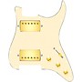 920d Custom HH Loaded Pickguard for Strat With Gold Roughneck Humbuckers and S5W-HH Wiring Harness Aged White