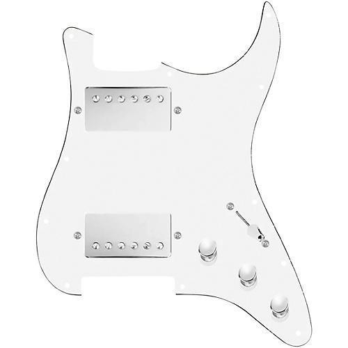 920d Custom HH Loaded Pickguard for Strat With Nickel Cool Kids Humbuckers and S3W-HH Wiring Harness White