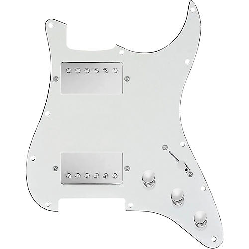 920d Custom HH Loaded Pickguard for Strat With Nickel Cool Kids Humbuckers and S5W-HH Wiring Harness Parchment