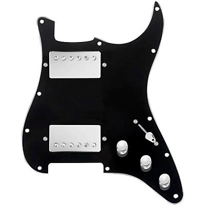 920d Custom HH Loaded Pickguard for Strat With Nickel Roughneck Humbuckers and S3W-HH Wiring Harness